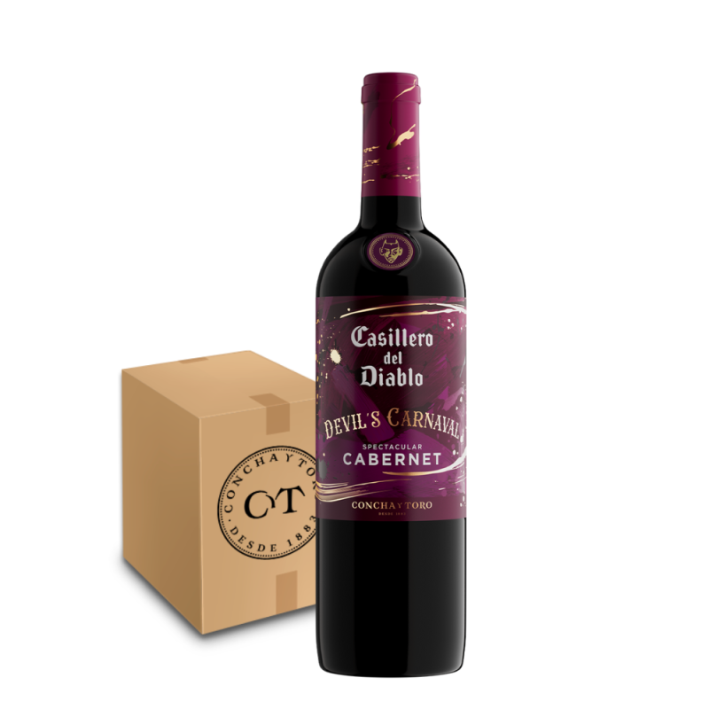 Kit 6 Vinhos Casillero del Diablo Devil's Carnaval Vinho Tinto Chileno Spectacular Cabernet 750 ml