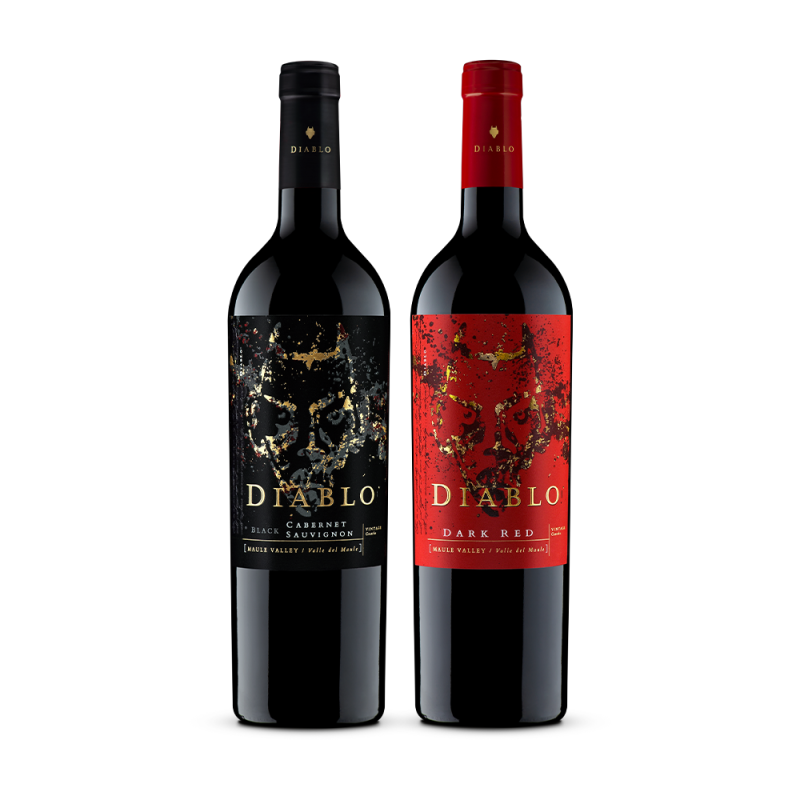Kit Diablo Dark Red & Black Cabernet Sauvignon 750ml - 2 garrafas