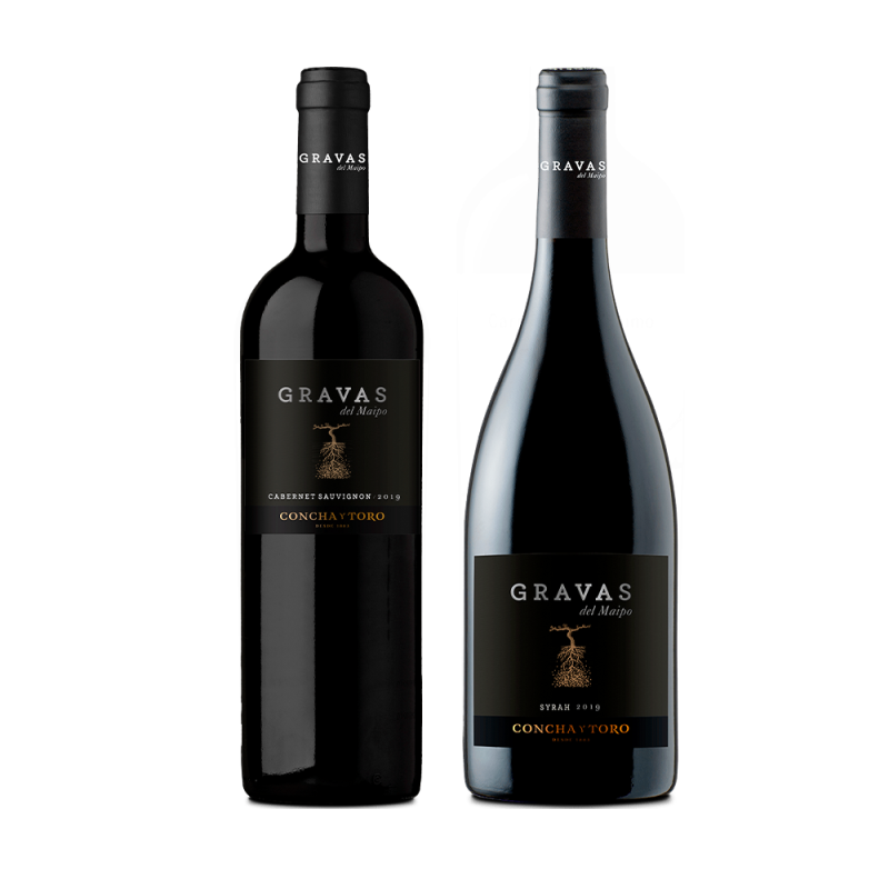 Kit Gravás Del Maipo Cabernet Sauvignon & Shiraz Por R$313,45 cada garrafa