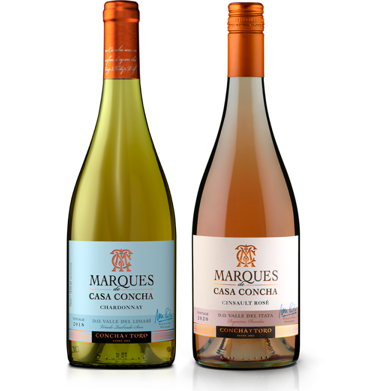 Kit Marques De Casa Concha Rosé & Chardonnay - 2 garrafas
