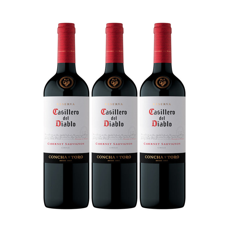 Kit Vinho Casillero Del Diablo Cabernet Sauvignon 750ml Por R$47,63 cada garrafa