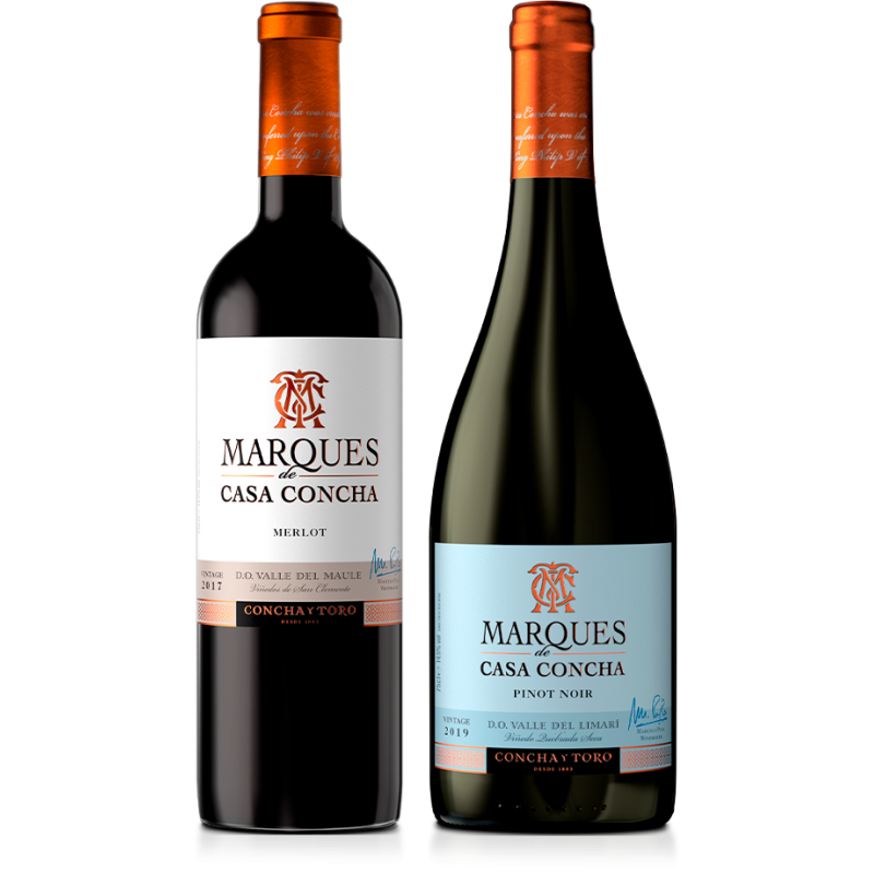Kit Vinho Marques De Casa Concha Merlot & Pinot Noir - 2 garrafas