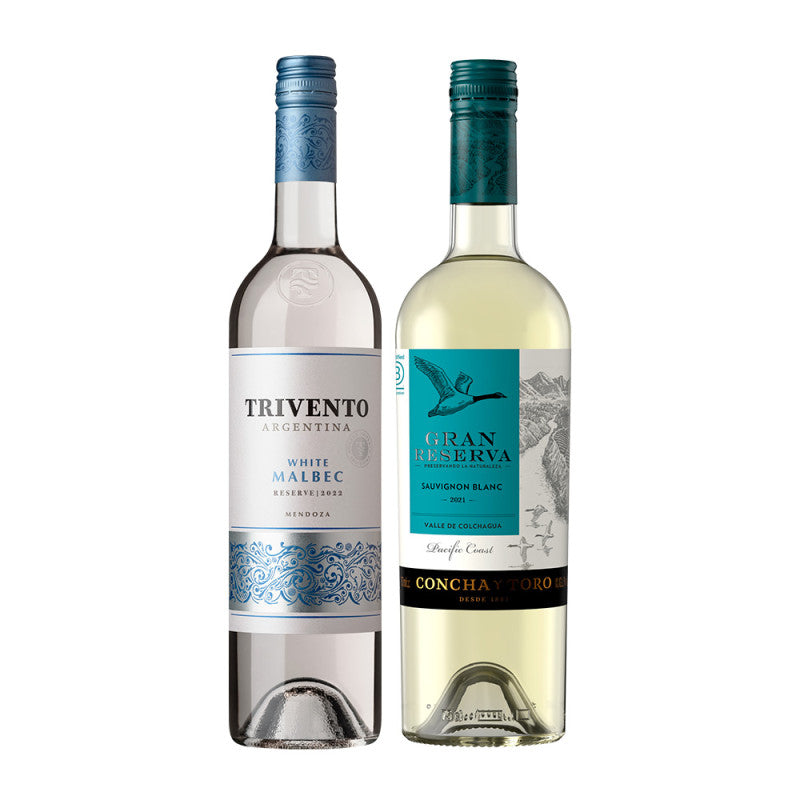 Kit Vinhos Brancos Veganos Trivento & Gran Reserva 750ml - 2 garrafas