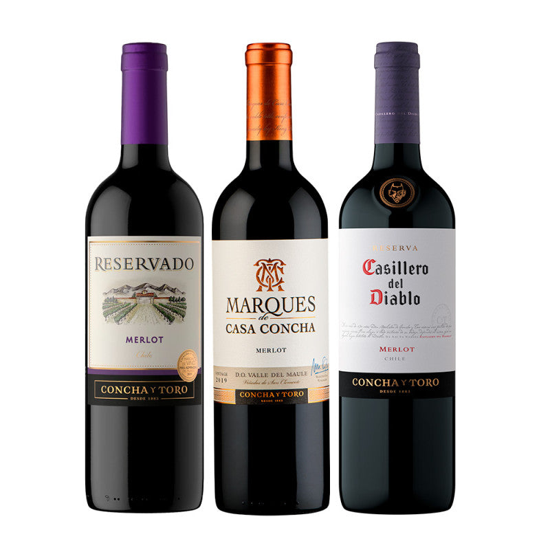 Kit Vinhos Merlot 750ml - 3 garrafas